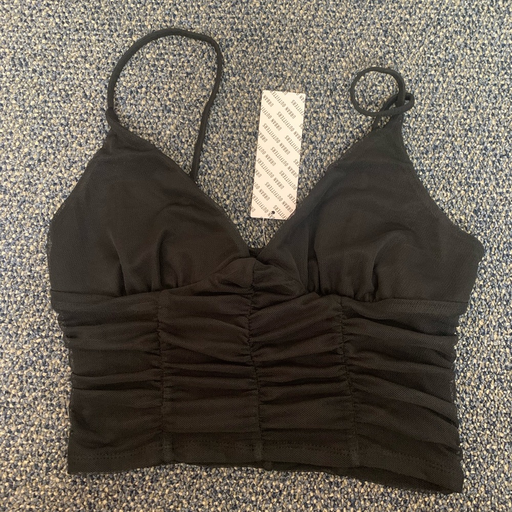 Black ruched Urban Outfitters tank